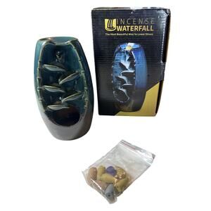 Inscents Waterfall Backflow Incense Holder Relieve Stress, Anxiety, Toxin Free